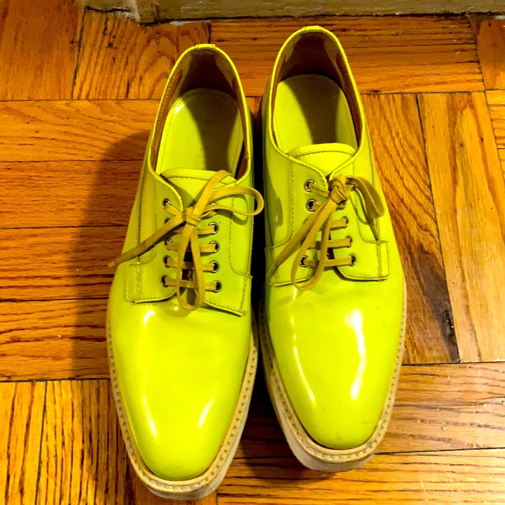 Yellow Prada Flatforms
